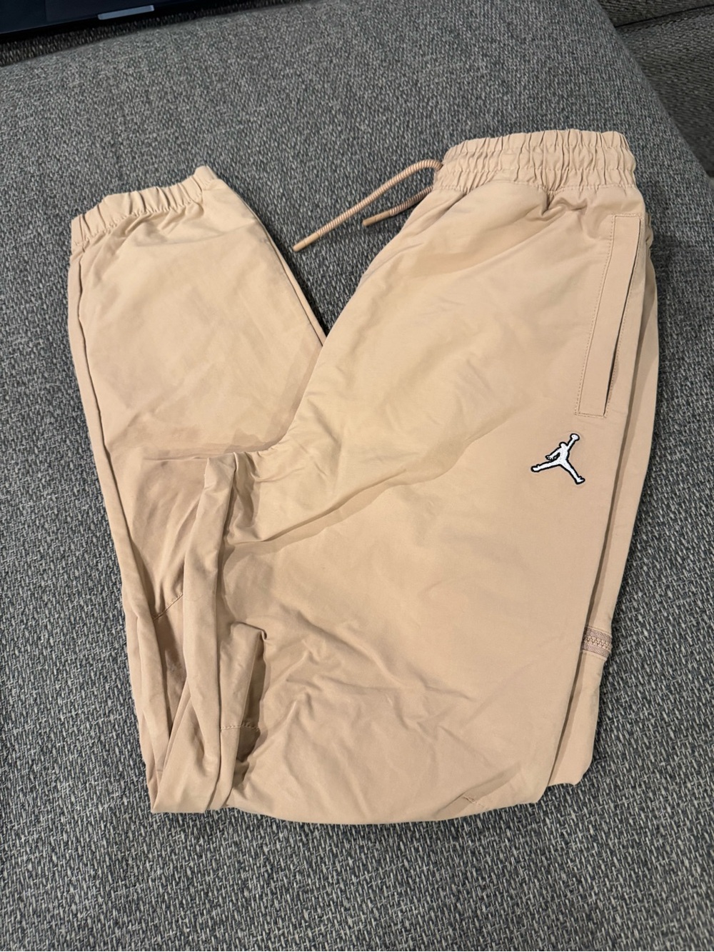 Jordan Beige/Tan Kids Jogger Pants with Jumpman Logo
